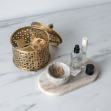 Antiqued Brass Jar with Lid - Rug & Weave