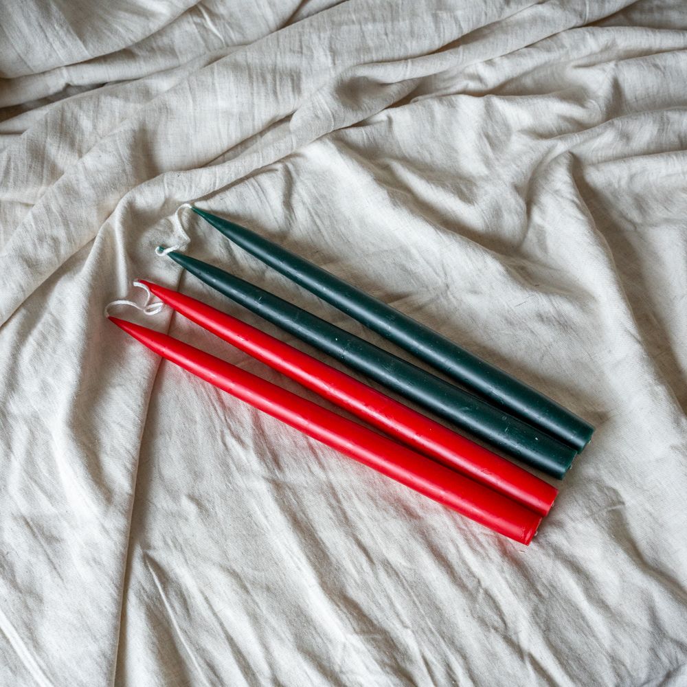 Holiday Classic 12" Taper Candles CHRISTMAS 2025 Old Country Design (ShopZio)