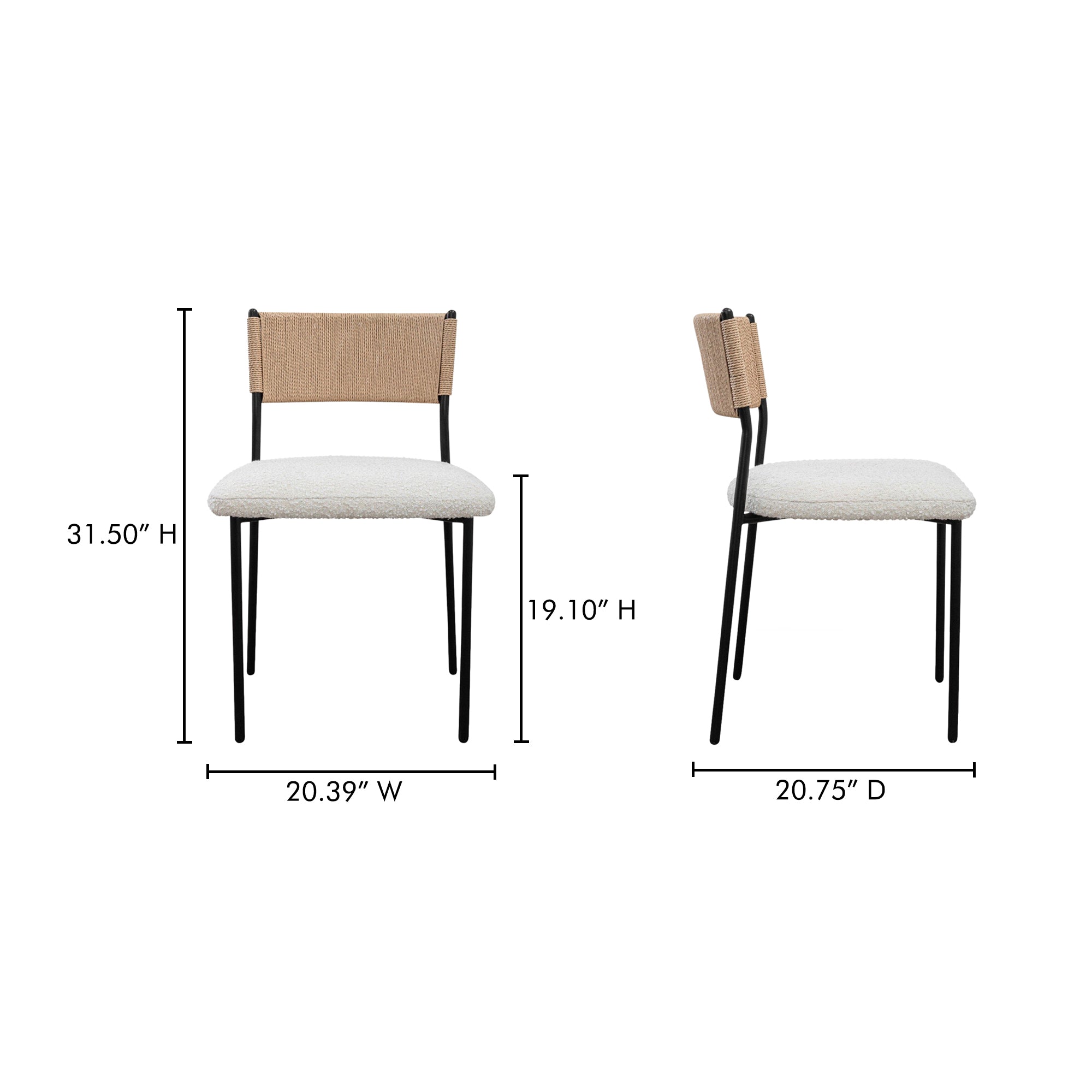 Foley Dining Chair - Set of 2 FURNITURE - dining chair Moe's Furniture