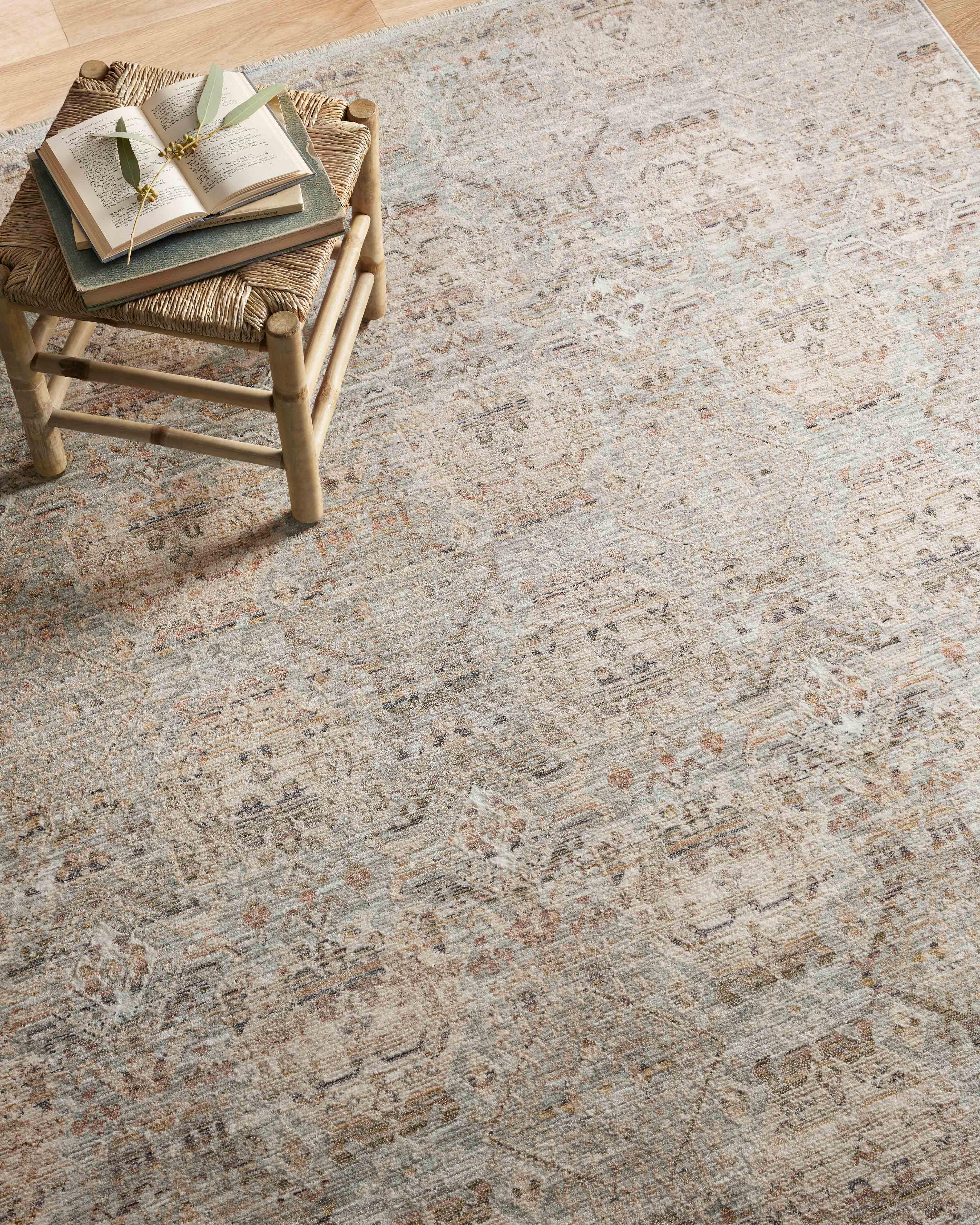 Amber Lewis x Loloi Zuma Silver / Multi Rug RUGS - synthetic Loloi