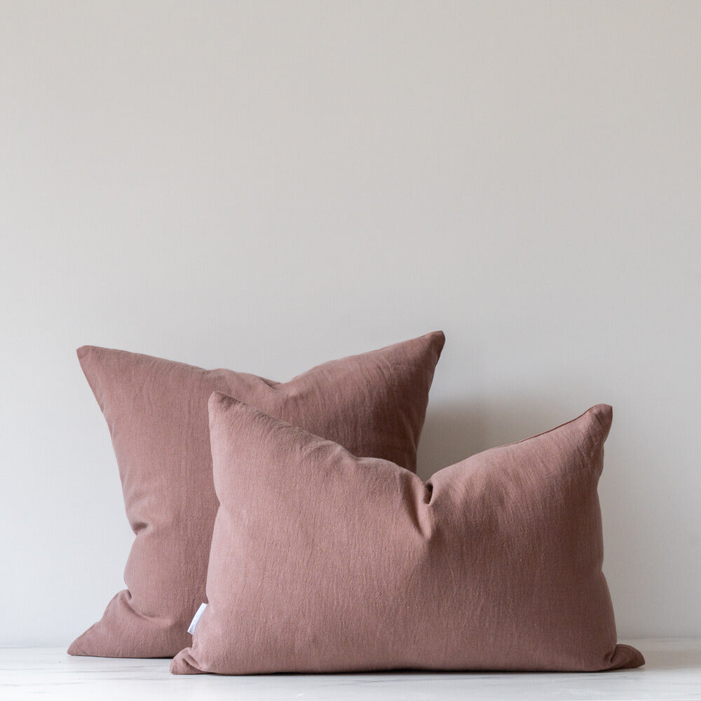 Cocoa Linen Pillow Cover – Rug and Weave