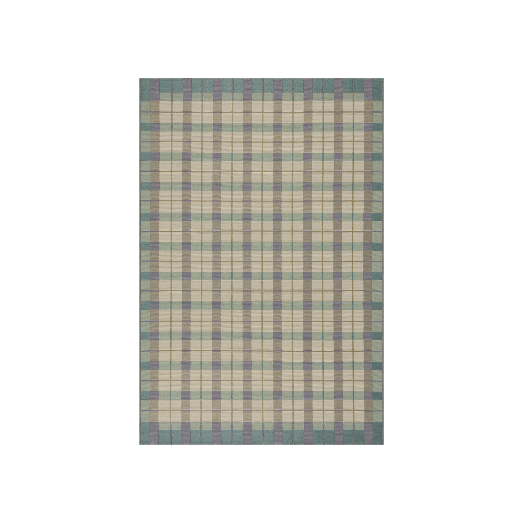 Sundara Modern Plaid Indoor/Outdoor Rug RUGS - synthetic Dash & Albert Blue Multi 2' x 3'