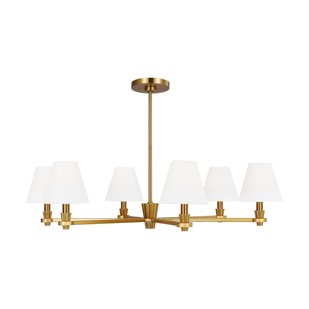 Paisley Large Chandelier LIGHTING - chandelier Visual Comfort Burnished Brass
