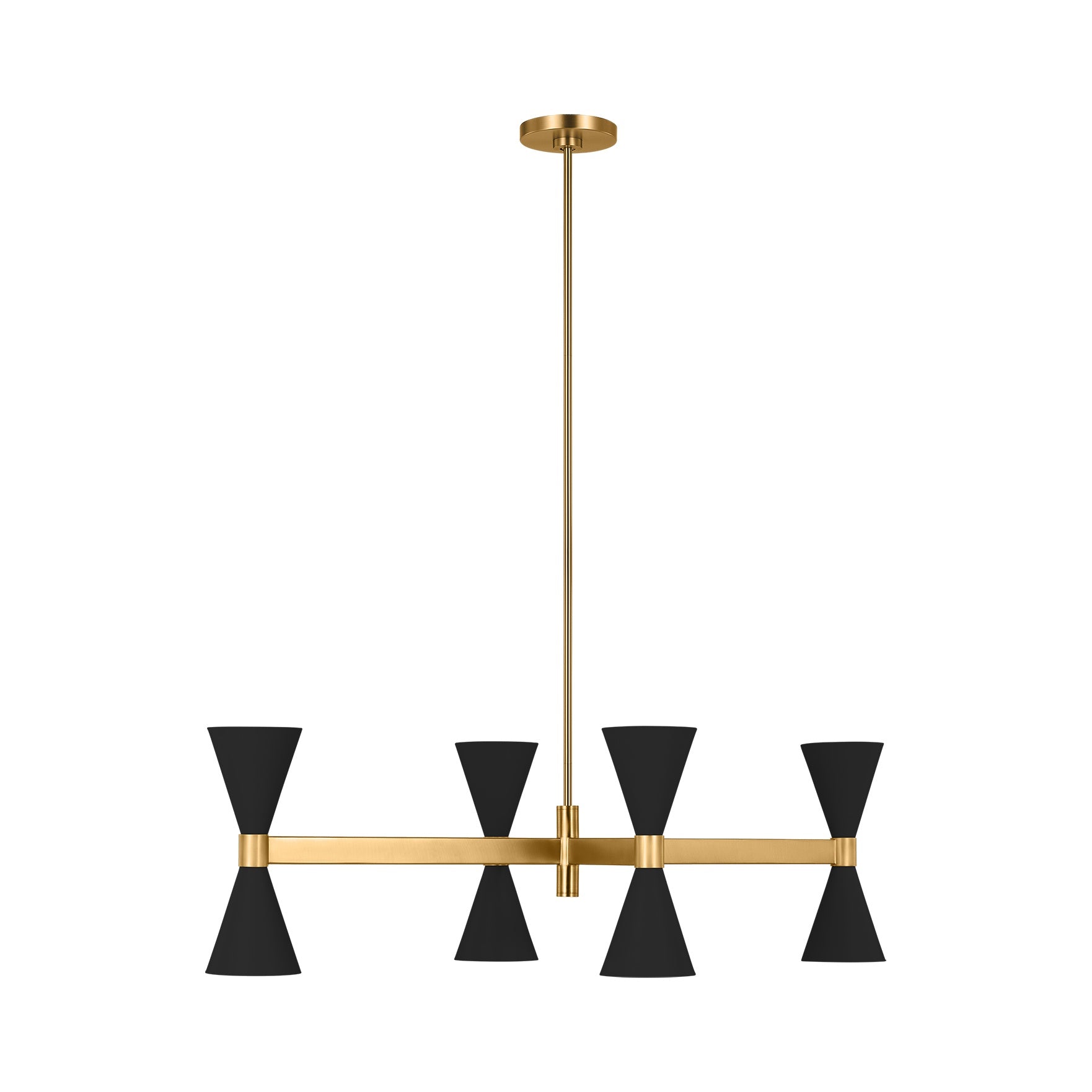 Albertine Linear Chandelier LIGHTING - chandelier Visual Comfort - Studio Midnight Black