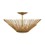 Helios Large Semi-Flush Mount LIGHTING - flush mount Visual Comfort Antique Gild
