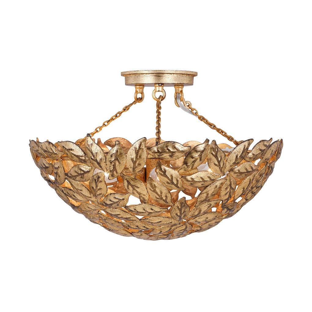 Kelan Semi Flush Mount LIGHTING - flush mount Visual Comfort Antique Gild