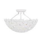 Kelan Semi Flush Mount LIGHTING - flush mount Visual Comfort Textured White