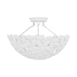 Kelan Semi Flush Mount LIGHTING - flush mount Visual Comfort Textured White
