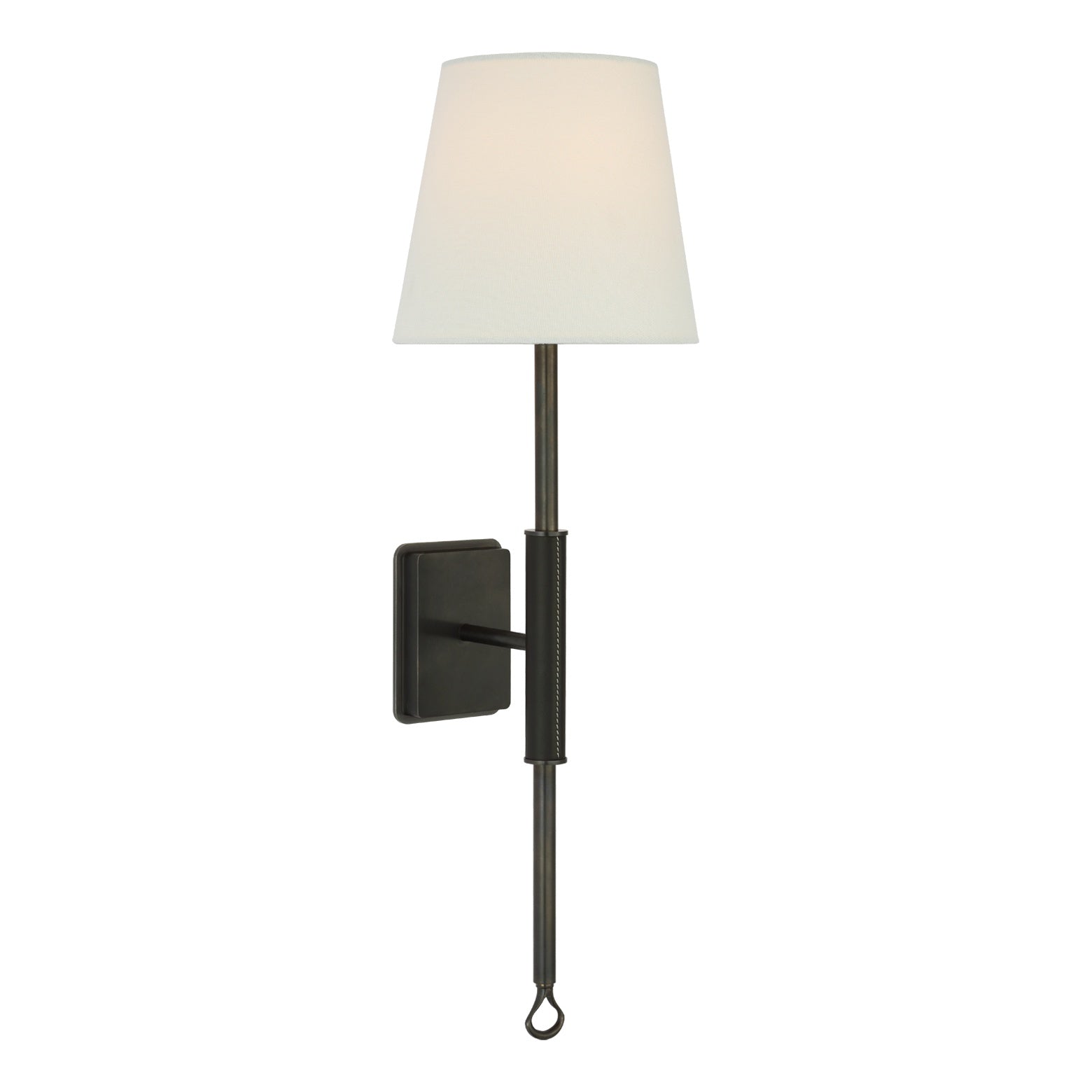 Griffin Tail Sconce LIGHTING - sconce Visual Comfort - Signature Bronze and Chocolate Leather