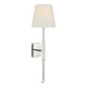 Polished Nickel and Parchment Leather