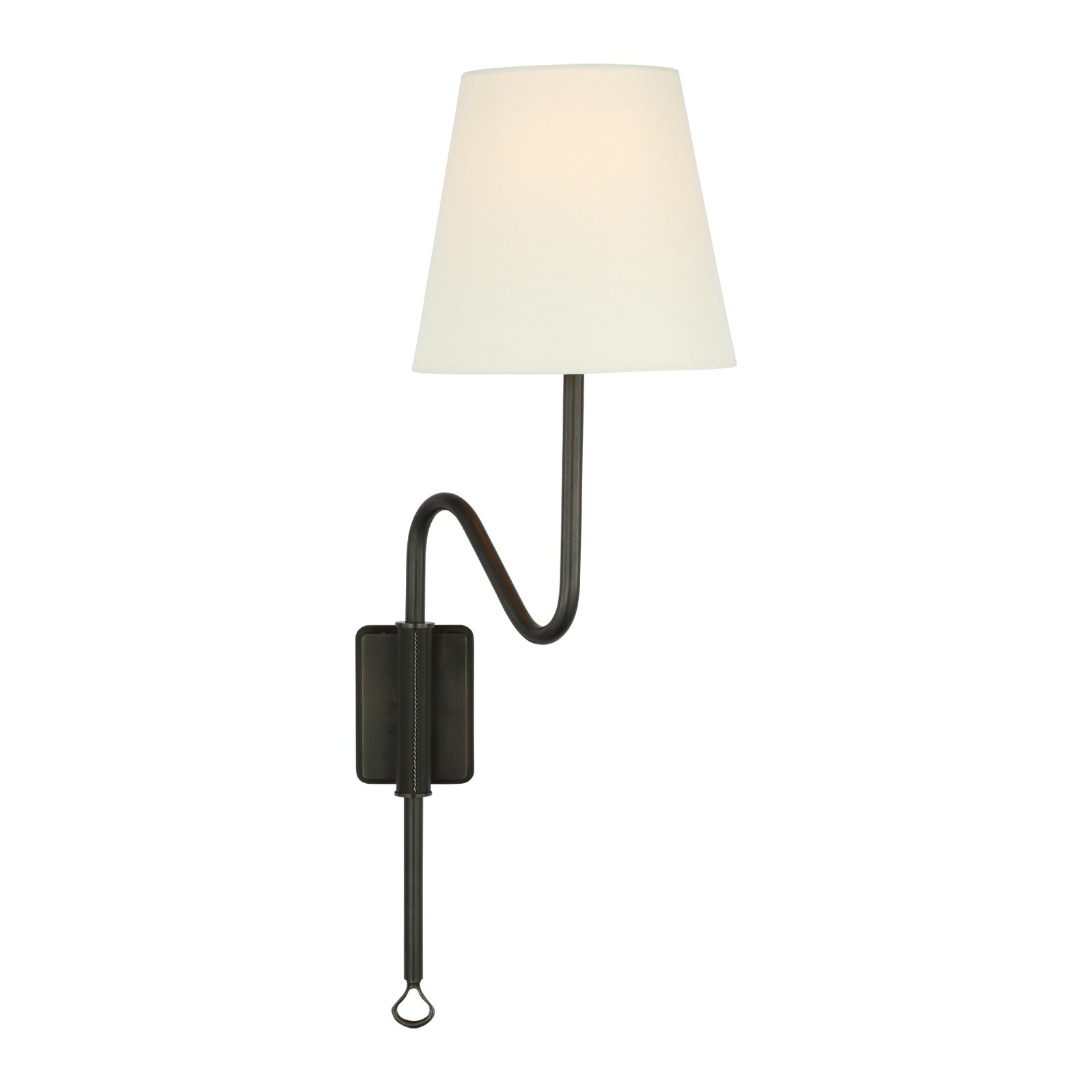 Griffin Articulating Sconce LIGHTING - sconce Visual Comfort Bronze and Chocolate Leather