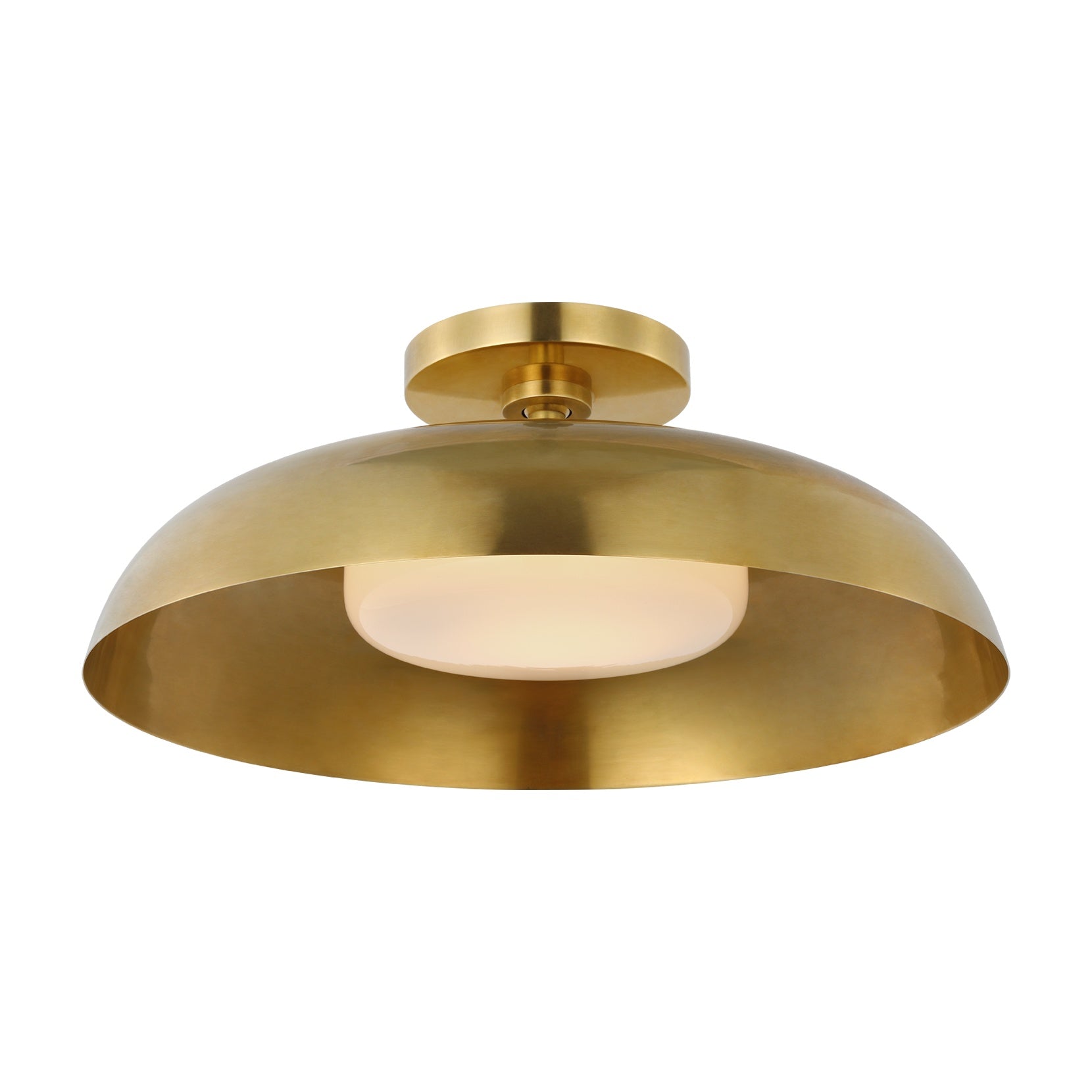 Cyrus 16" Flush Mount LIGHTING - flush mount Visual Comfort Hand-Rubbed Antique Brass