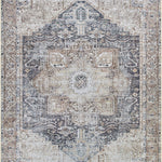 Aria Steel / Taupe Washable Rug RUGS - synthetic Surya