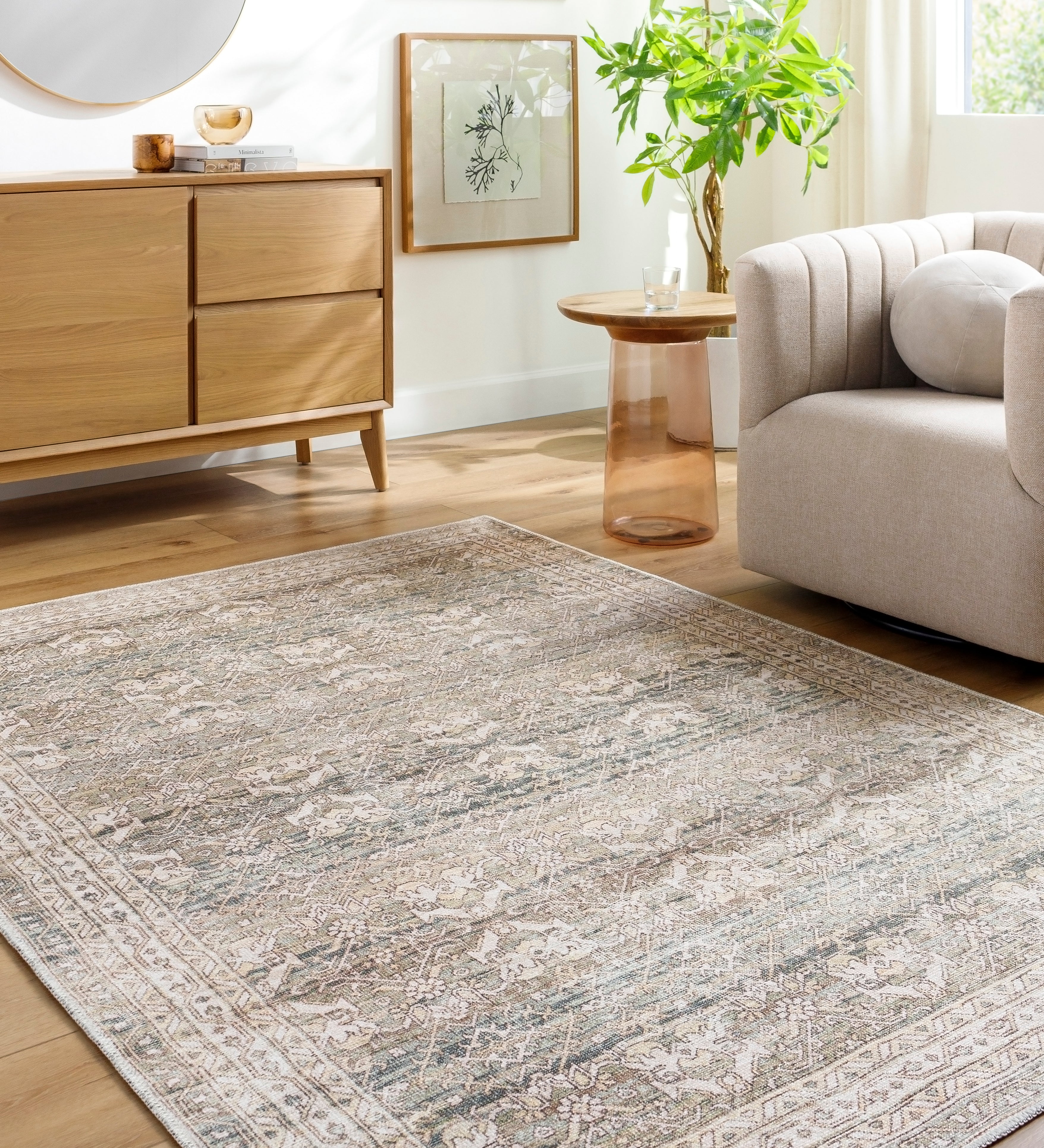 Aria Lagoon / Multi Washable Rug RUGS - synthetic Surya