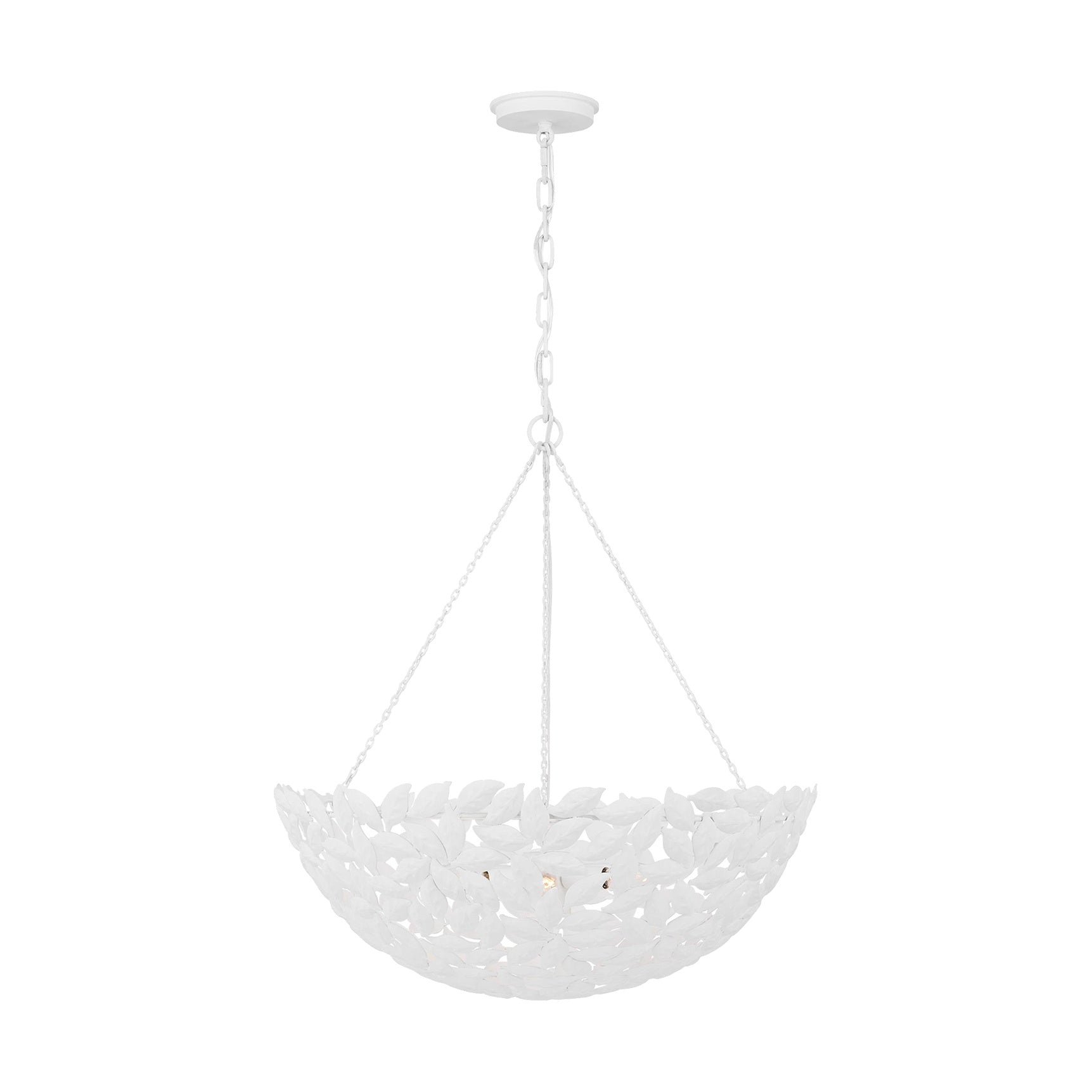 Kelan Large Pendant LIGHTING - chandelier Visual Comfort - Studio Textured White