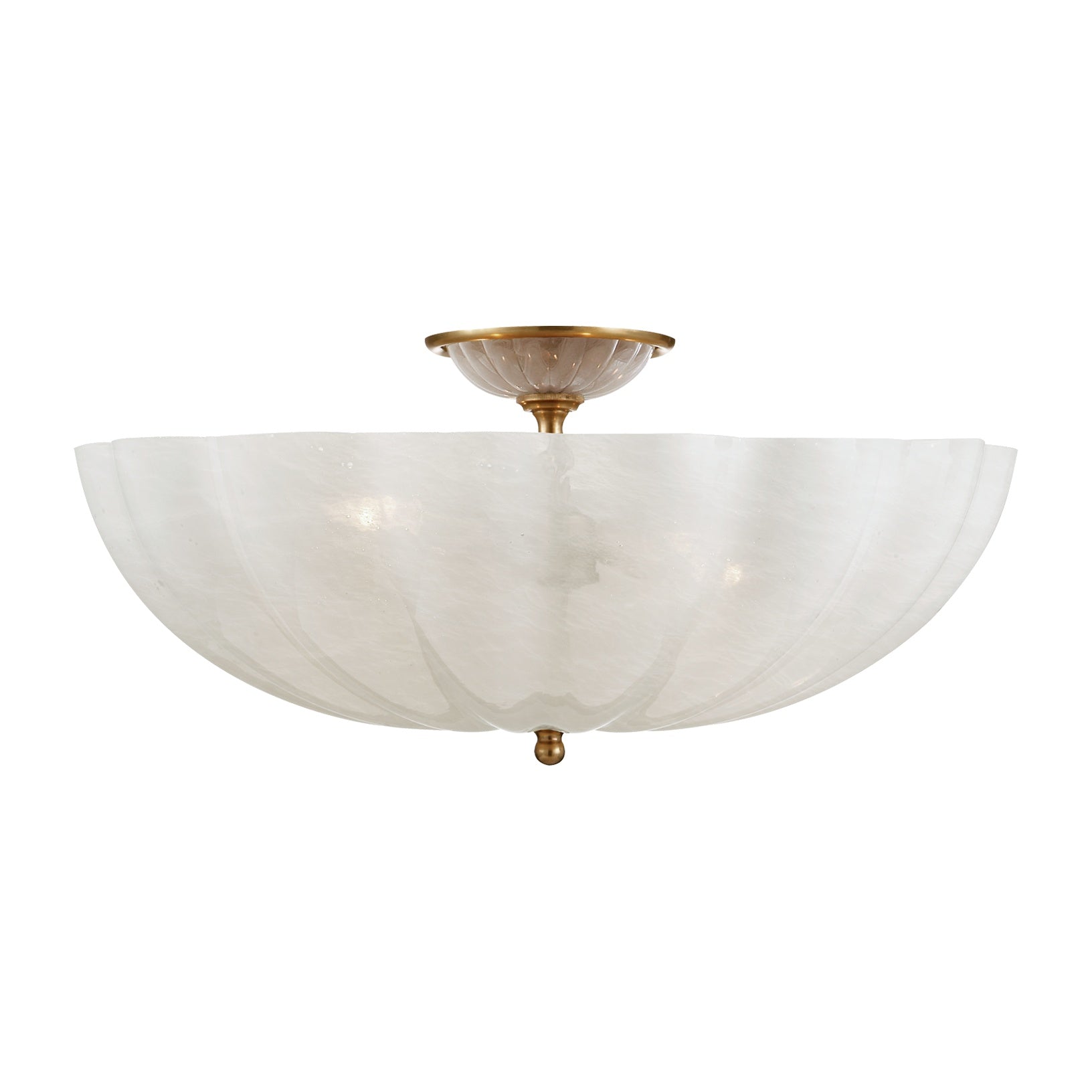 Rosehill Large Semi-Flush Mount LIGHTING - flush mount Visual Comfort - Signature Hand-Rubbed Antique Brass