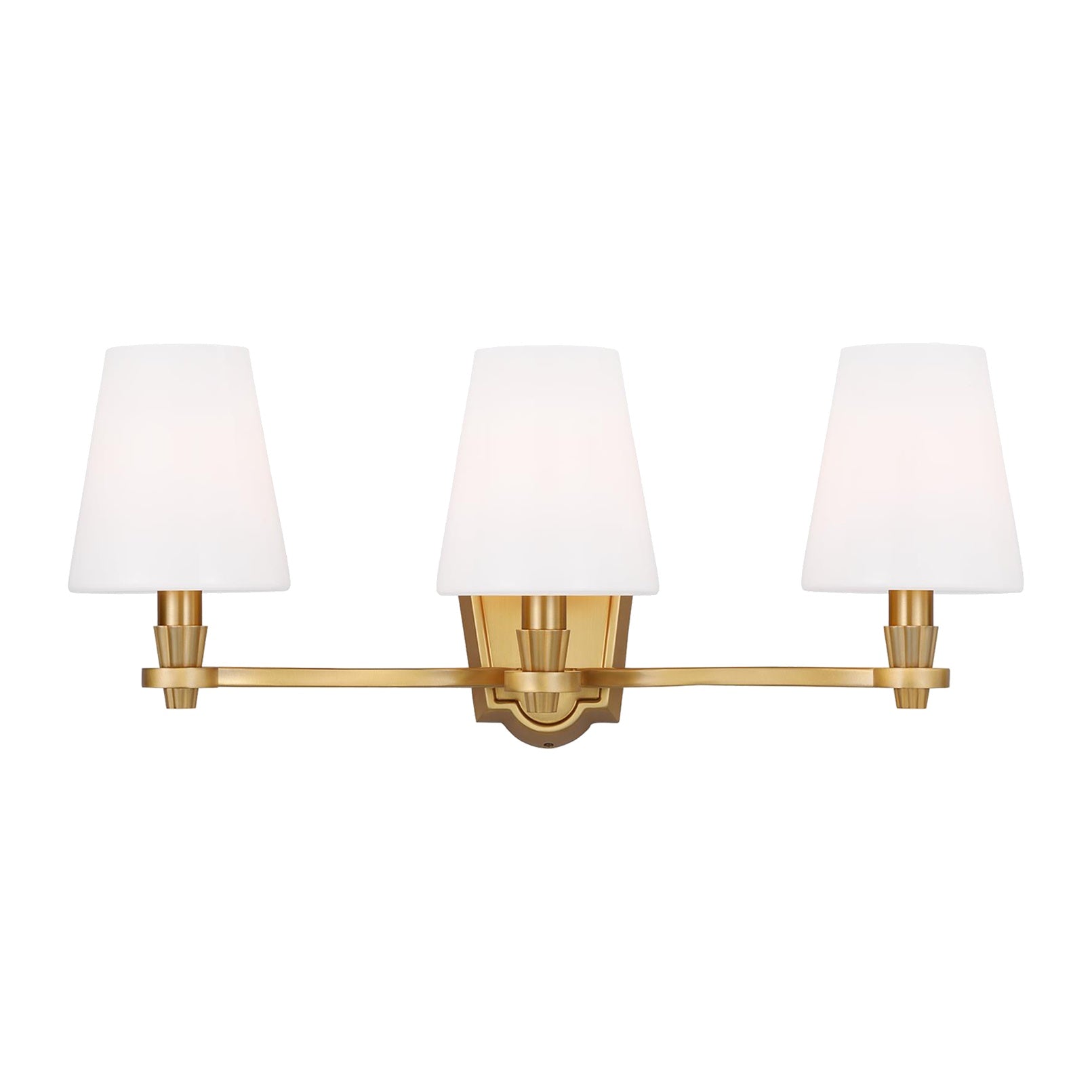 Paisley Three Light Vanity LIGHTING - vanity Visual Comfort Burnished Brass