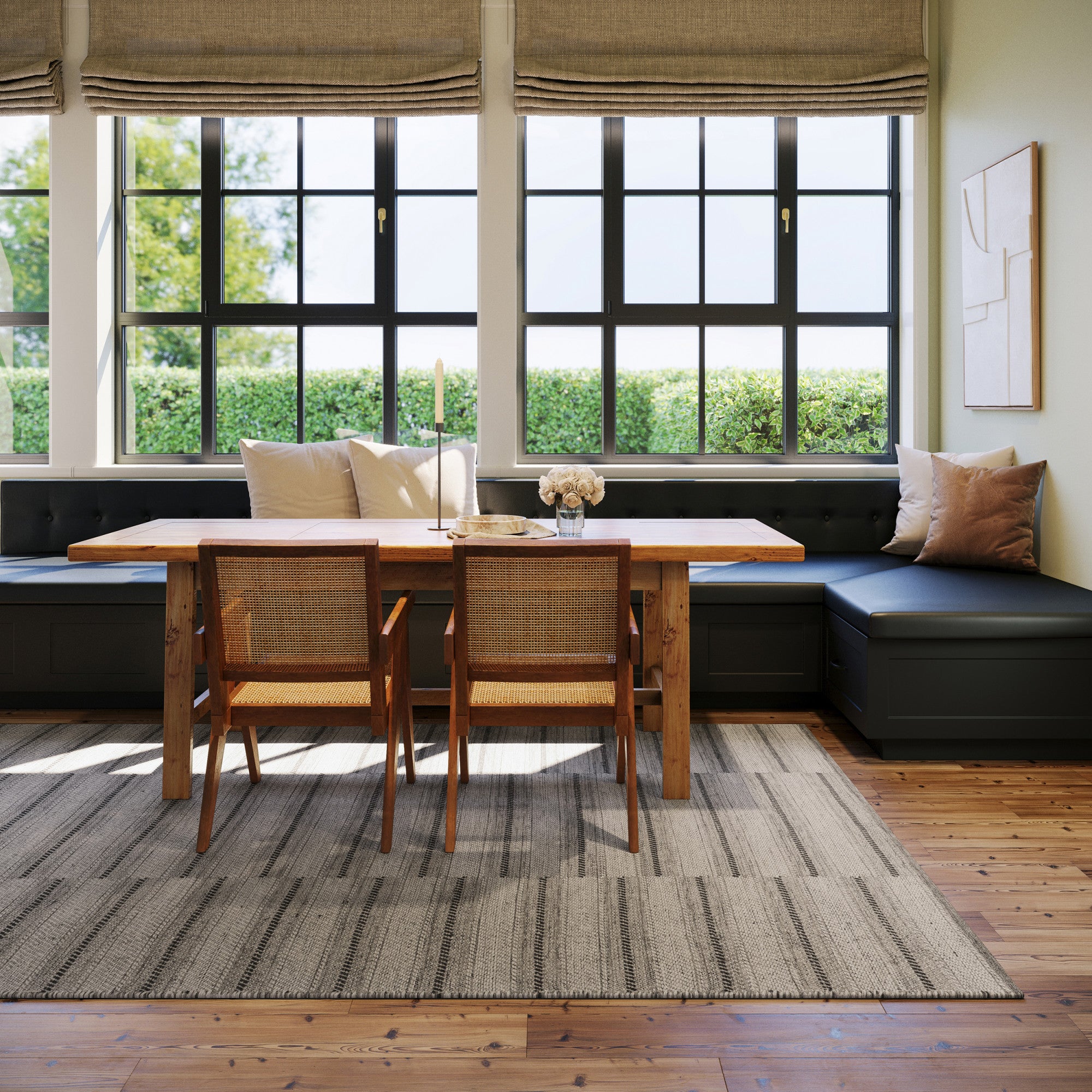 Nate Berkus Mateo Striped Wool Cozy Area Rug RUGS - wool Dash & Albert