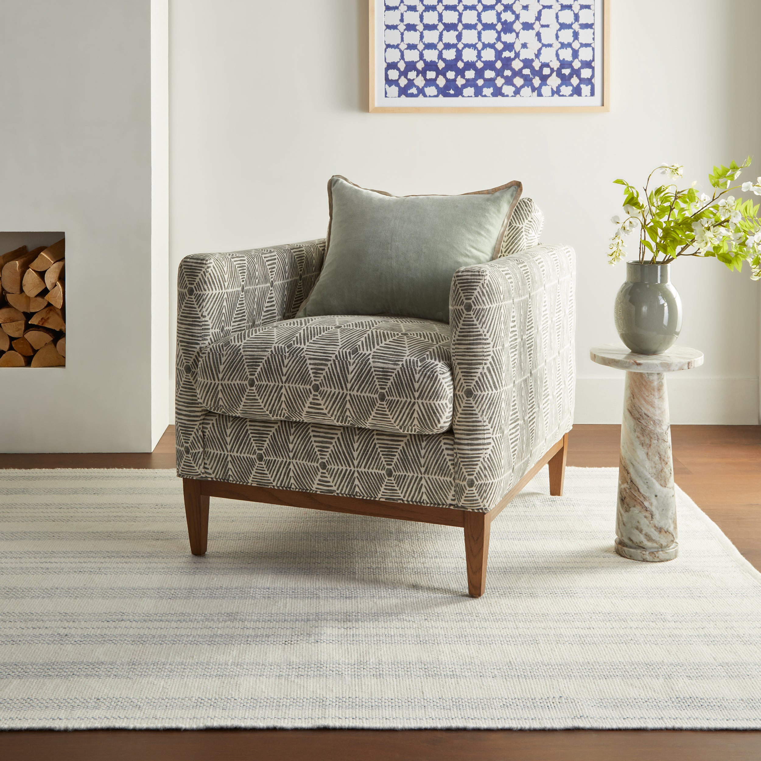 Nexel Striped Farmhouse Rug RUGS - synthetic Dash & Albert