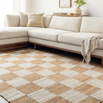 Becki Owens Kamey Checkered Jute Rug 0-RUGS - jute Surya