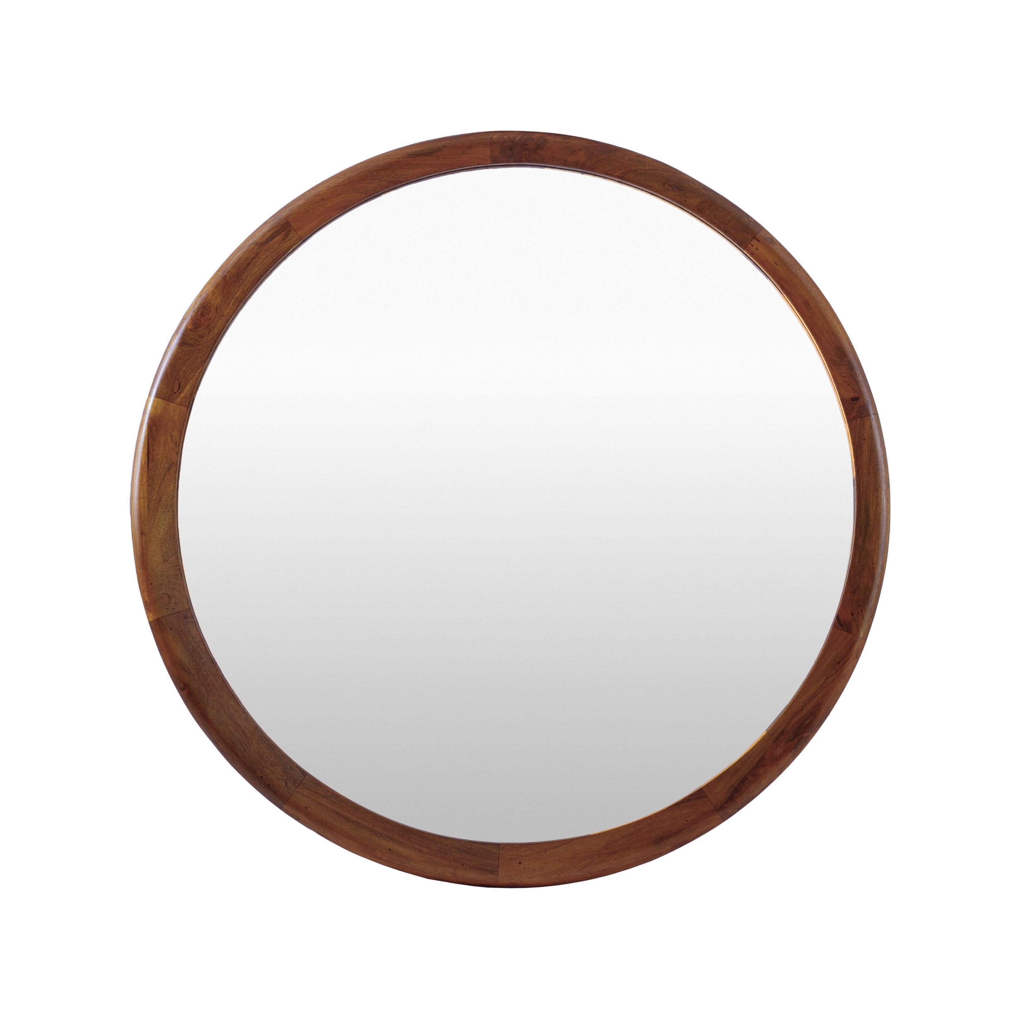 Breckin Round Accent Mirror MIRROR - Accent Mirror Surya Brown
