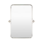 Brix Accent Mirror MIRROR - Accent Mirror Surya Antiqued Metallic - Silver 30"
