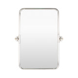 Brix Accent Mirror MIRROR - Accent Mirror Surya Antiqued Metallic - Silver 30"