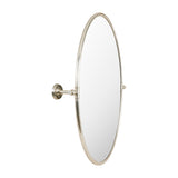 Brix Oval Silver Accent Mirror MIRROR - Accent Mirror Surya