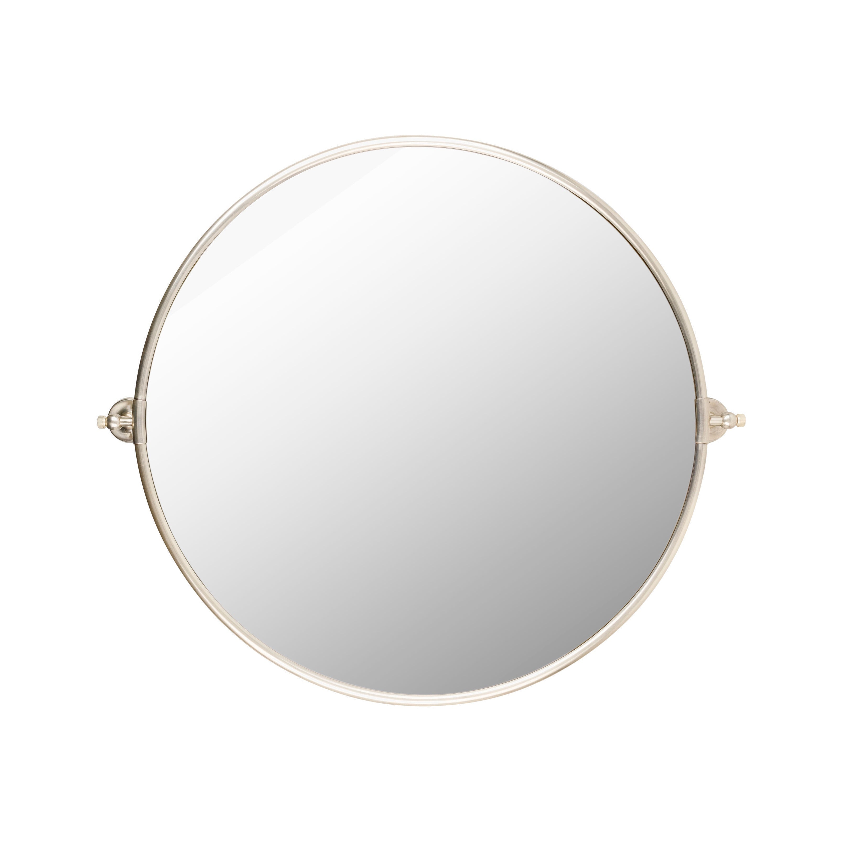 Beryl Accent Mirror, Metallic Silver 27"