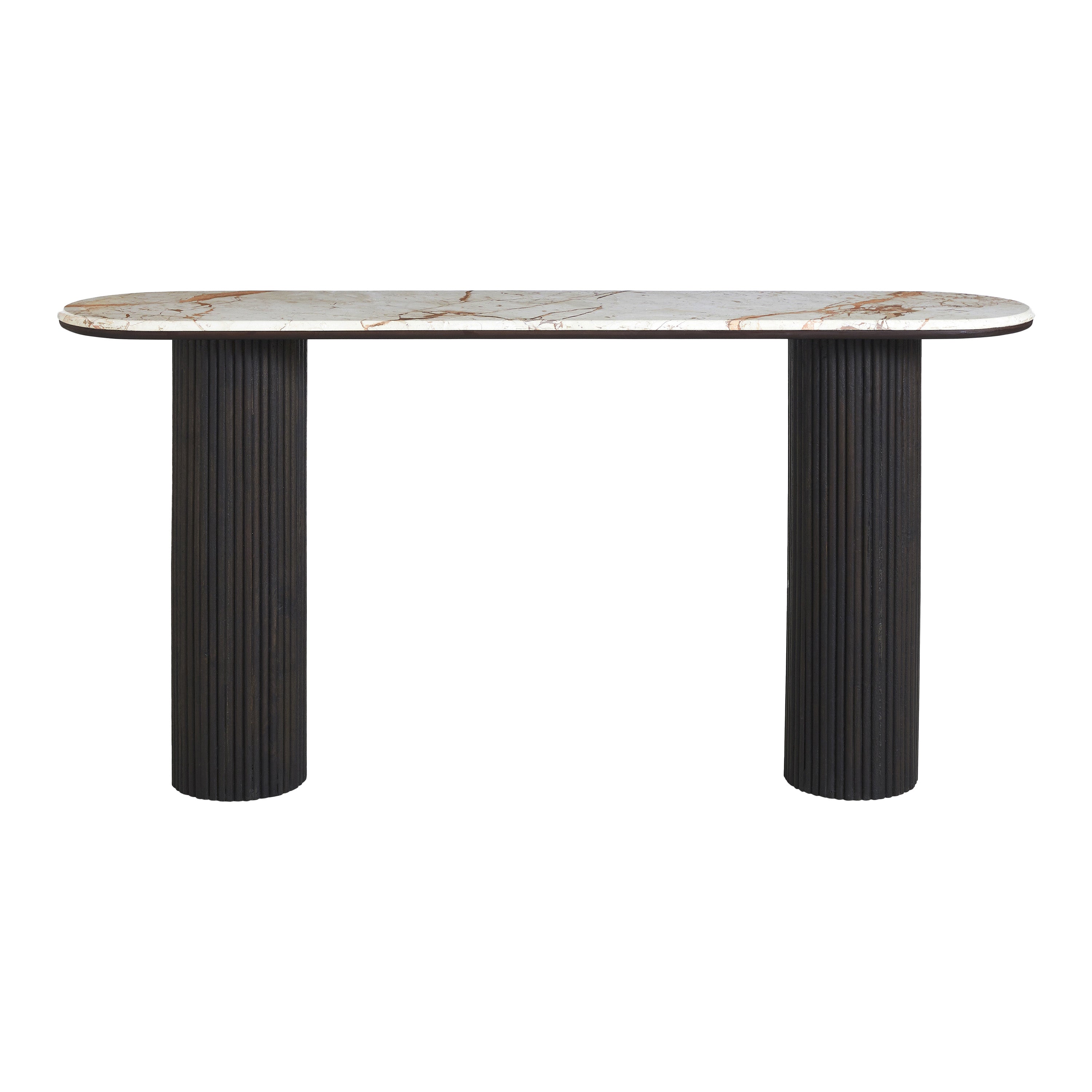 Alessio Indoor Breccia Marble Console Table FURNITURE - console table Renwil