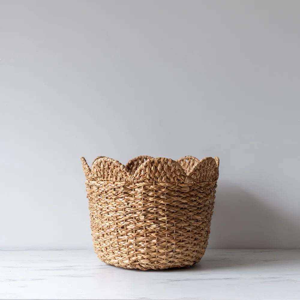 Storage Baskets with Decorative Scalloped Edge - Rug & Weave