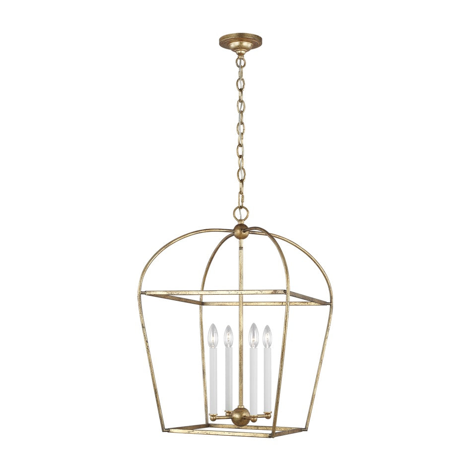 Stonington Medium Lantern LIGHTING - chandelier Visual Comfort Antique Gild