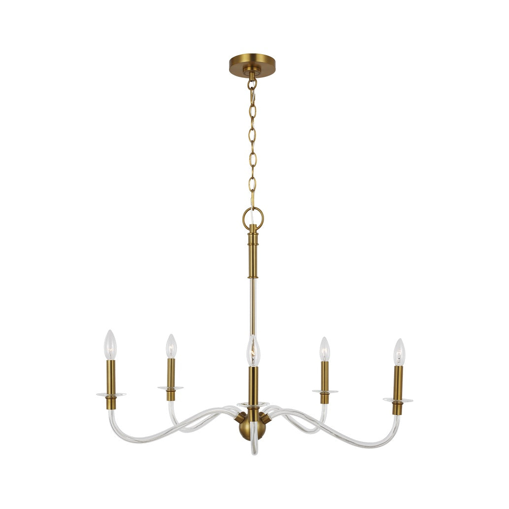 Hanover Medium Chandelier LIGHTING - chandelier Visual Comfort - Studio Burnished Brass