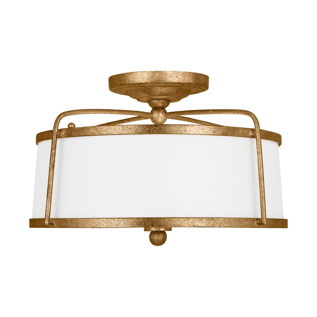 Stonington Medium Semi-Flush Mount LIGHTING - ceiling fixture Visual Comfort Antique Gild