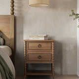 Cholet 2 Drawer Bedside Table FURNITURE - nightstand Bramble