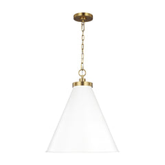 Matte White and Burnished Brass