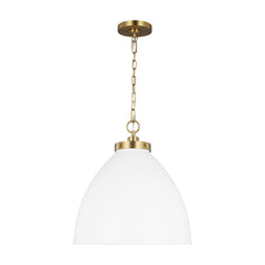 Matte White and Burnished Brass