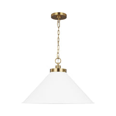 Matte White and Burnished Brass