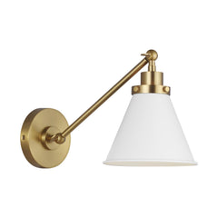 Matte White and Burnished Brass