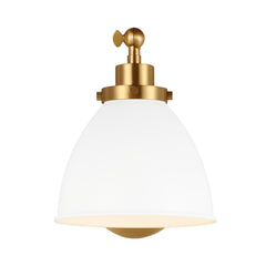 Matte White and Burnished Brass