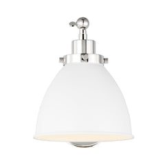 Matte White and Polished Nickel