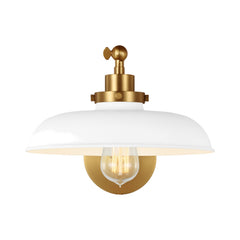 Matte White and Burnished Brass