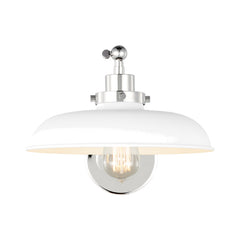 Matte White and Polished Nickel