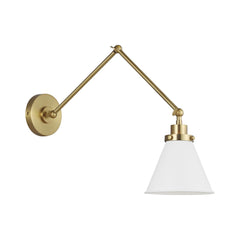 Matte White and Burnished Brass