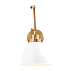 Matte White and Burnished Brass