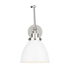 Matte White and Polished Nickel