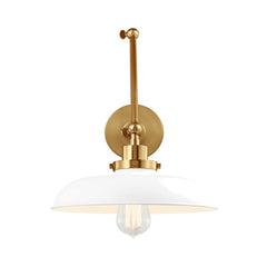 Matte White and Burnished Brass