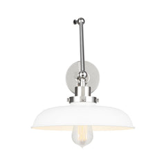 Matte White and Polished Nickel