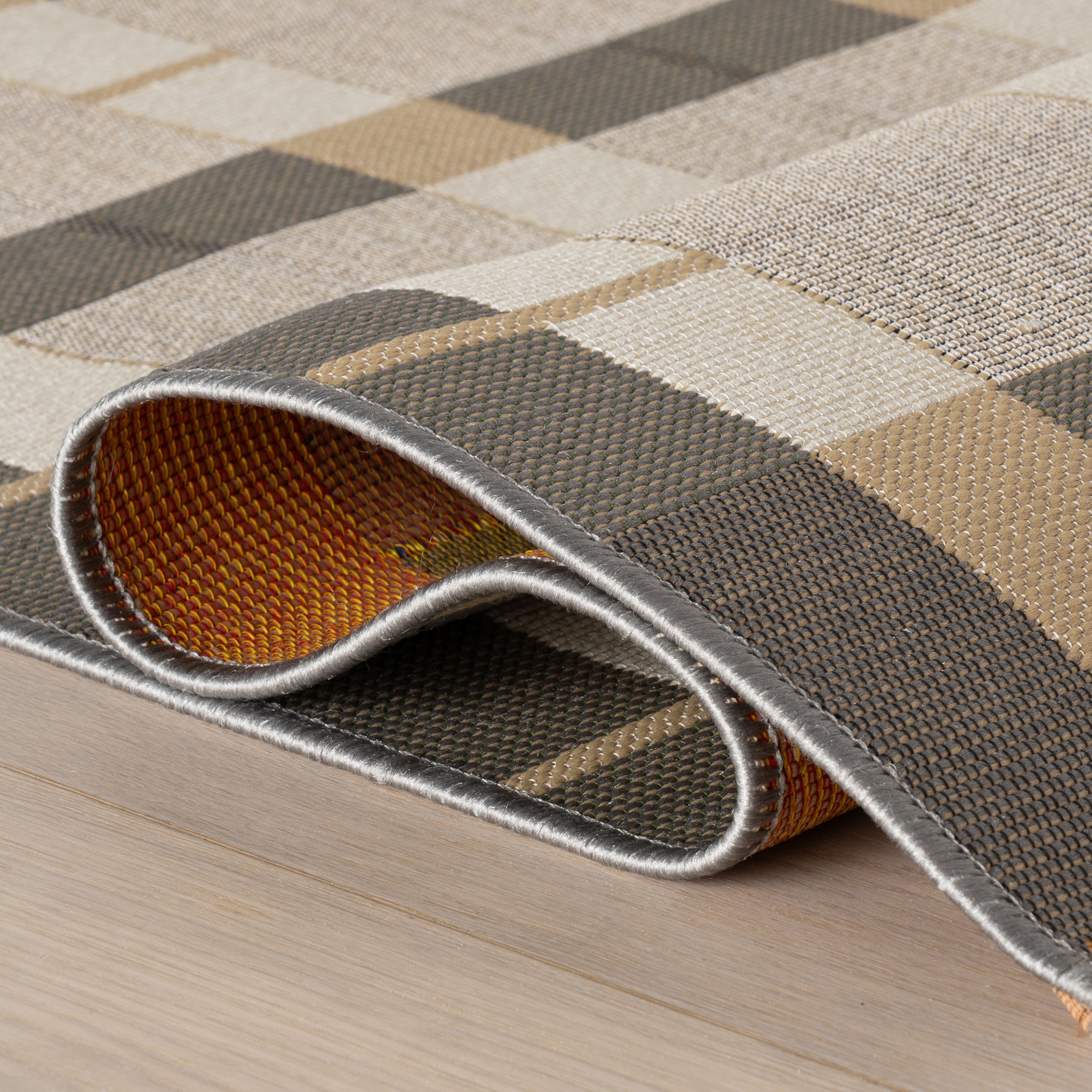 Sundara Modern Plaid Indoor/Outdoor Rug RUGS - synthetic Dash & Albert