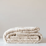 Stonewashed Cotton Velvet Cutwork Blanket - Rug & Weave